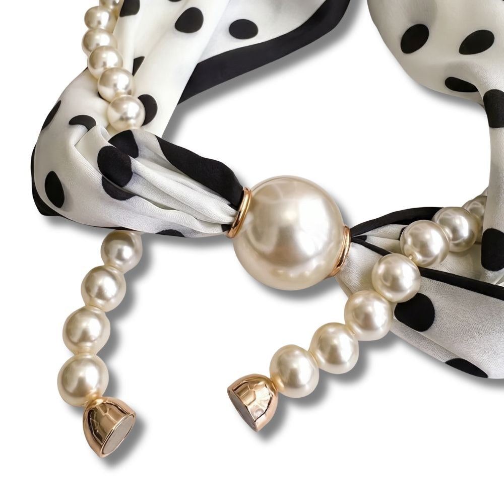 Venise pearl scarf necklace